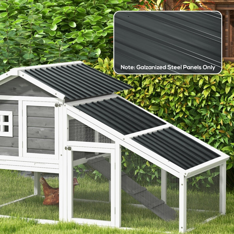 Pack of 24 Grey Galvanised Metal Roofing Sheets for Sheds