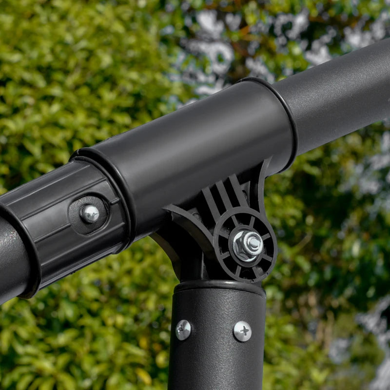 Black 2.7m Cantilever Garden Banana Parasol with Crank Handle