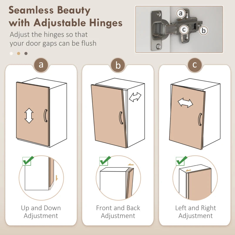 Modern 172cm Freestanding Kitchen Cupboard with Doors and Shelves for Dining Room Storage