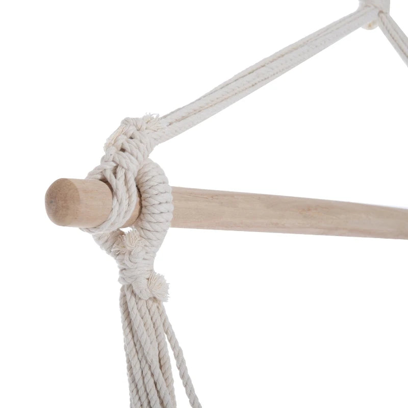 Red Outdoor Hanging Rope Hammock Chair