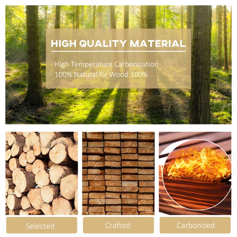 Natural Wooden Adirondack Rocking Chair - Reclining Armchair for Outdoor Garden, Patio, and Porch - Size: Standard