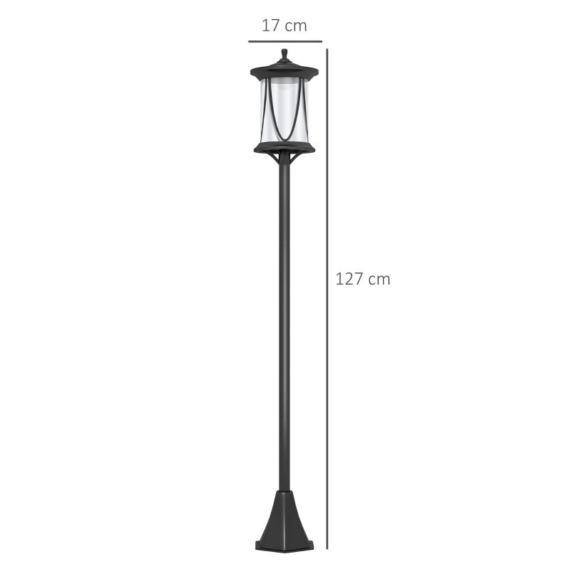 Cool White 1.3m LED Solar Lamp Post Light for Outdoor Spaces