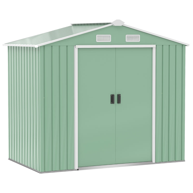 Light Green 7ft x 4ft Metal Shed