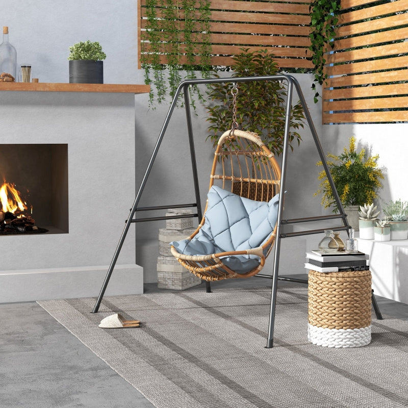 Black Metal Hammock Chair Stand for Hanging Swing Chairs