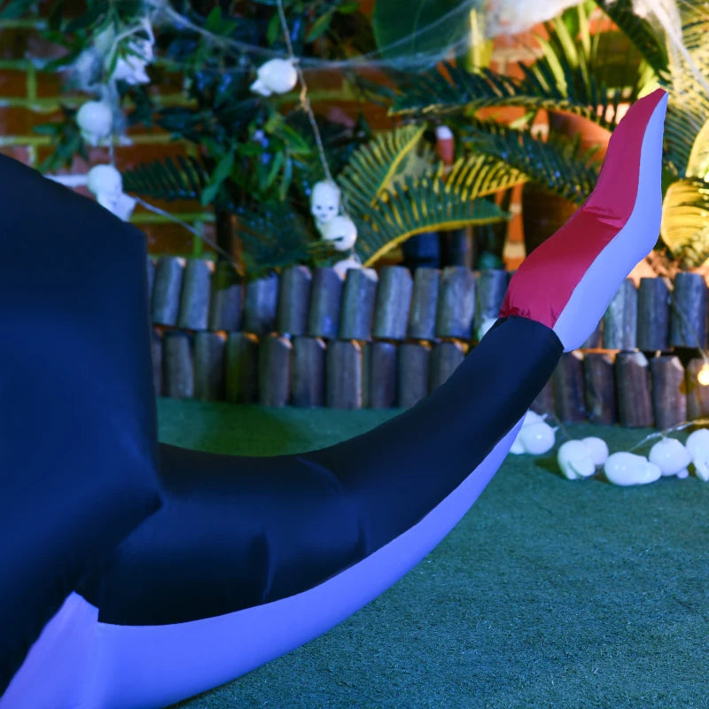 7FT Tall Inflatable Dragon with 2 Heads & LED Lights - Halloween Party Decoration for Indoor & Outdoor Yard