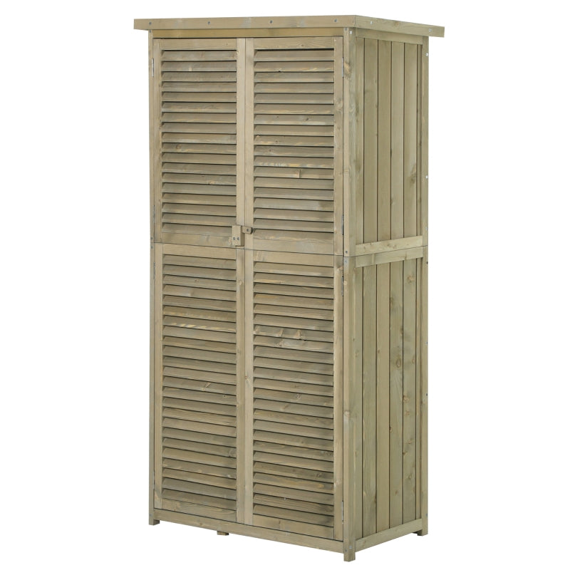 Wooden Garden Storage Shed with Asphalt Roof