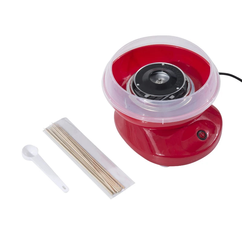 Electric Candy Floss Machine - 450W Cotton Candy Maker in Red - Perfect for Parties & Events