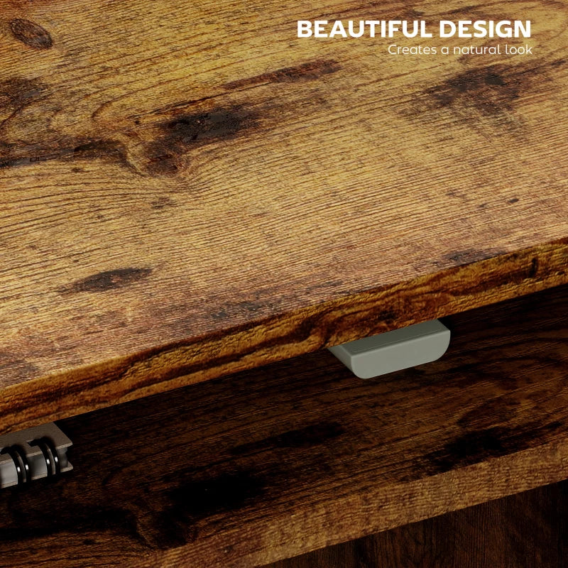 Stylish Boxy Work Desk with Shelf - Modern Wood-Effect Home Office Furniture for Productive Workspaces