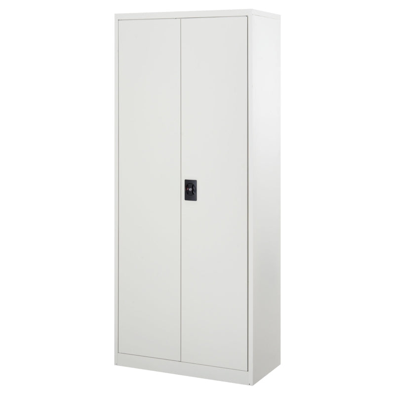 Lockable Filing Cabinet with Adjustable Shelves for Office Storage White