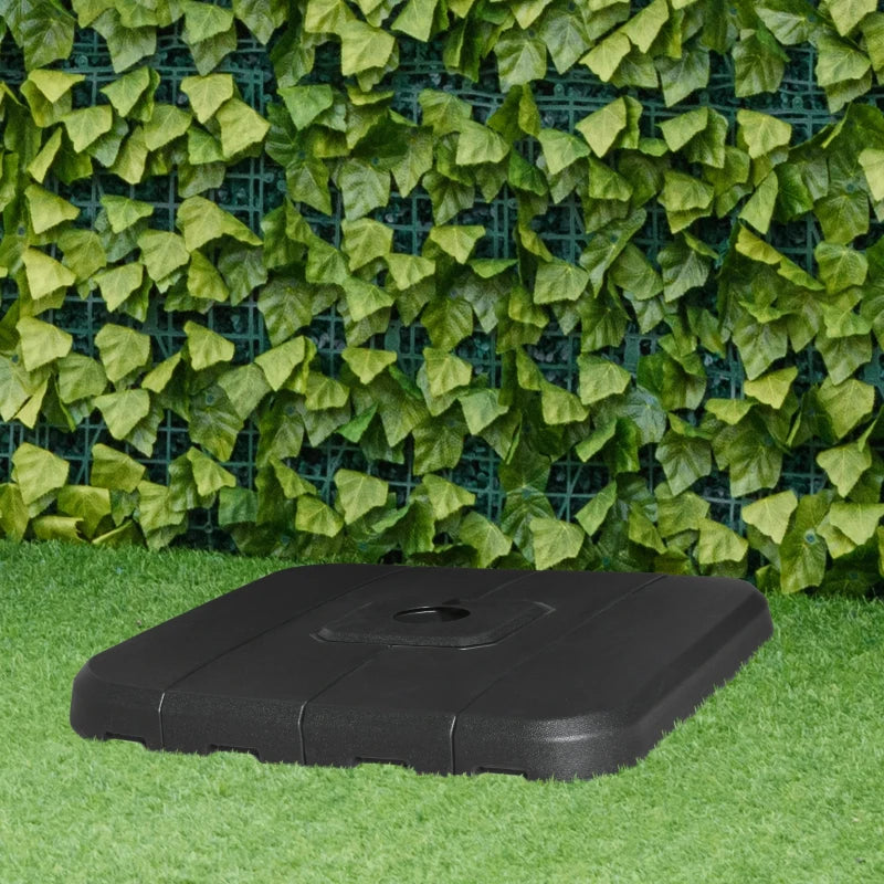 Black Cantilever Umbrella Base Set, 130kg Sand or 90kg Water Filled