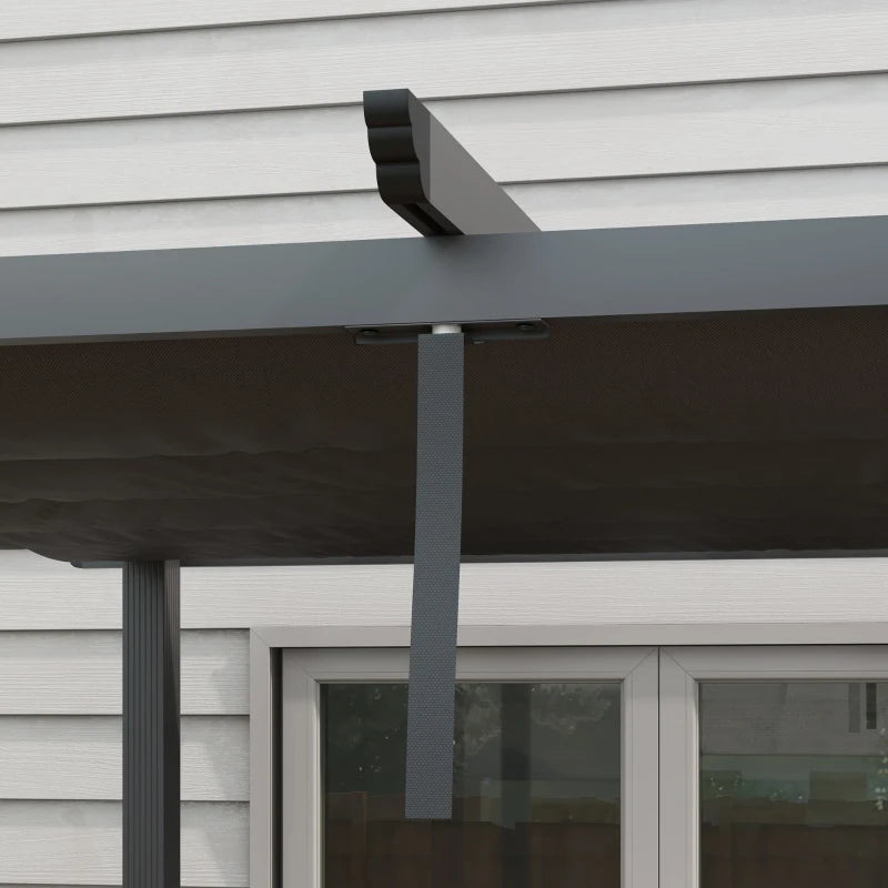 3m x 4m Dark Grey Aluminium Retractable Pergola