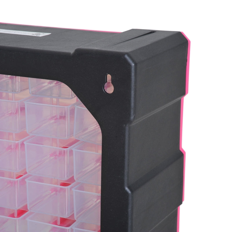 Efficient Wall-Mounted Tool Storage with 39 Drawers