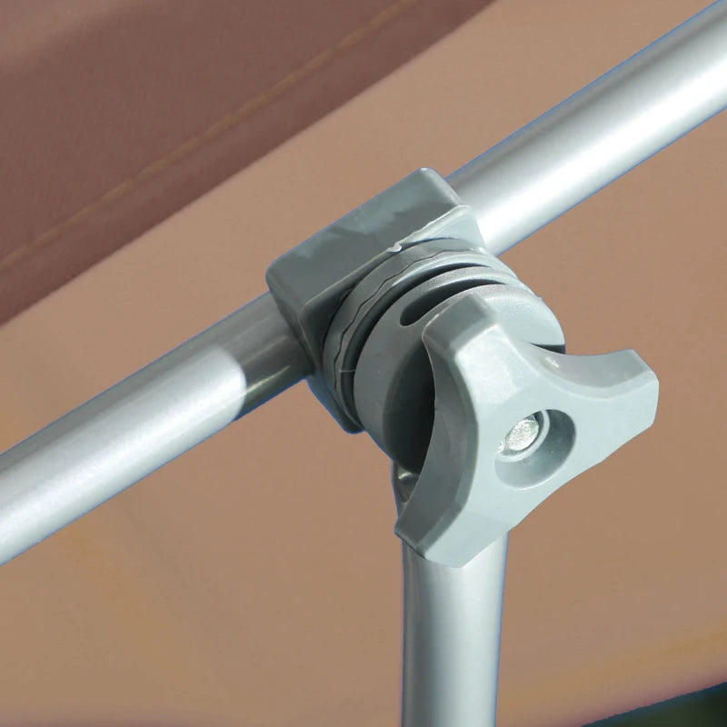 Adjustable Brown Sun Lounger with Face Canopy - Outdoor Relaxation Chair