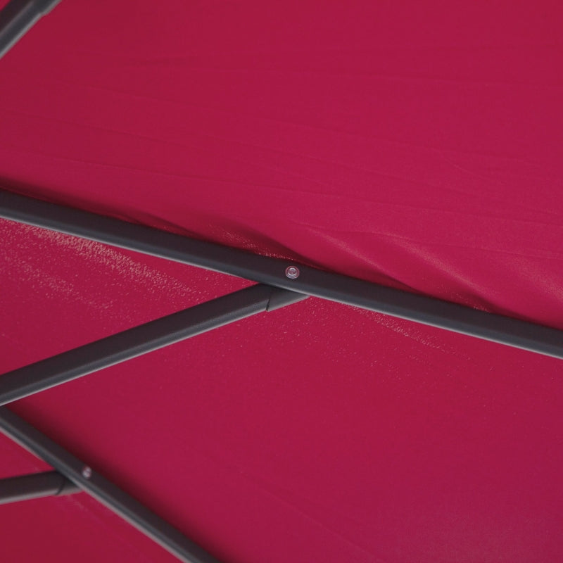 3m Water Resistant Wine Red Hanging Parasol