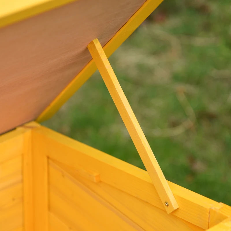 Garden Wooden Cat House - Outdoor Kitty Shelter with Waterproof Roof, Door & Window - Perfect Pet Play Home & Hide Cage