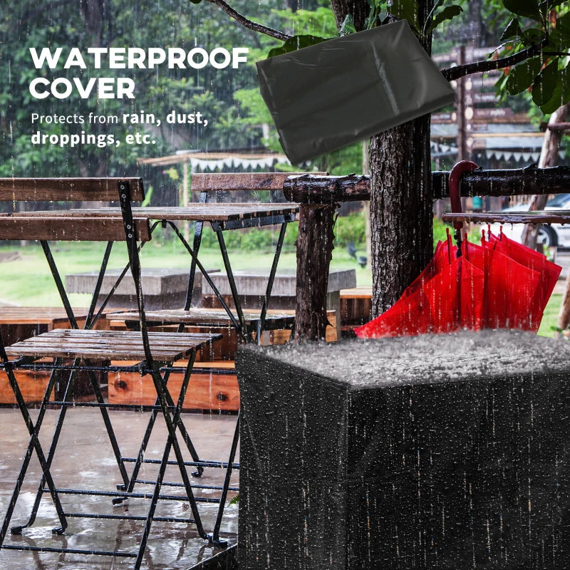 Square Grey Rattan-style Propane Gas Fire Pit Table - 40,000 BTU Smokeless Patio Heater with Thermocouple, Lava Rocks, Waterproof Cover, Spark Guard and Lid