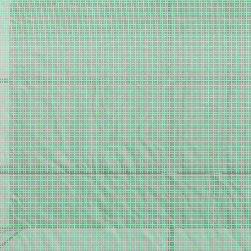 Green Walk-In Greenhouse with Windows and Zippered Doors, 2 Tiers 6 Shelves 300x150x213cm