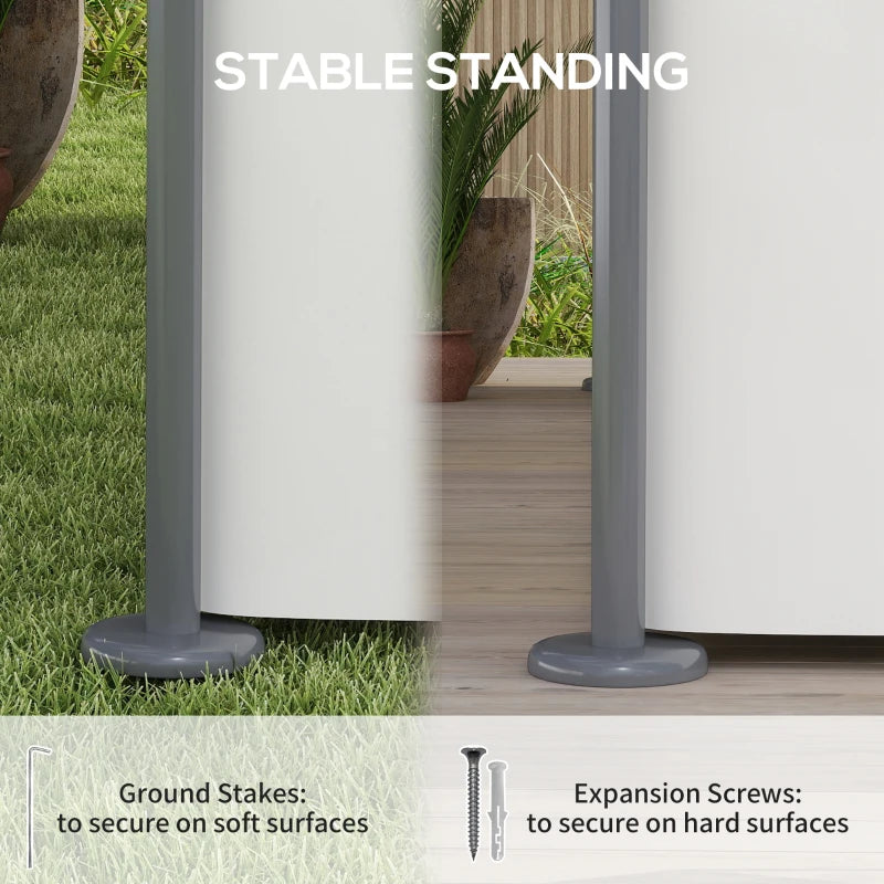 3 x 4m Cream White Metal Frame Two-Tier Roof Gazebo