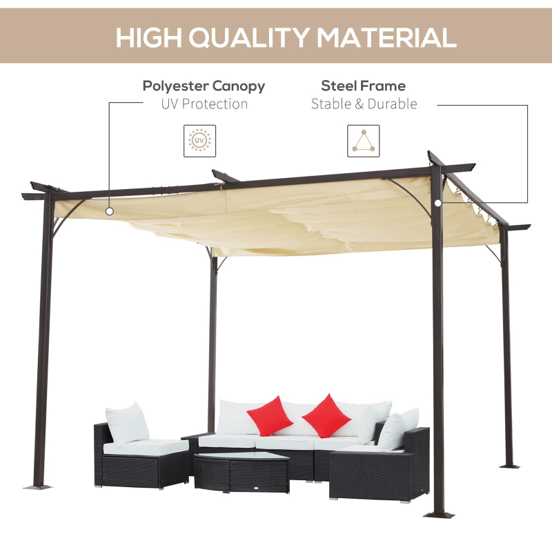 3.5m x 3.5m Metal Pergola Marquee