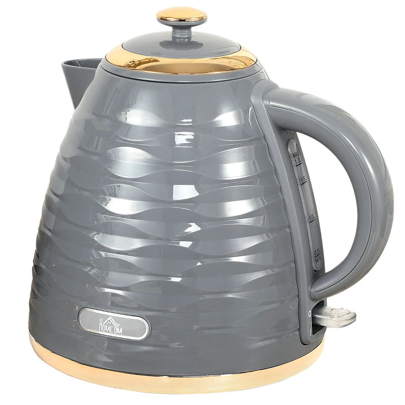 3kW Rapid Boil Grey Honeycomb Kettle - Stylish, Fast Boiling Electric Kettle for Home & Kitchen