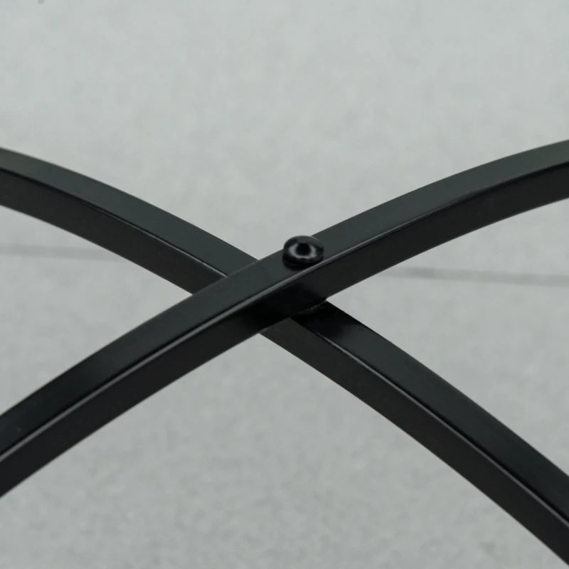 60cm Black Mosaic Outdoor Patio Table - Round Garden Table for Outdoor Use