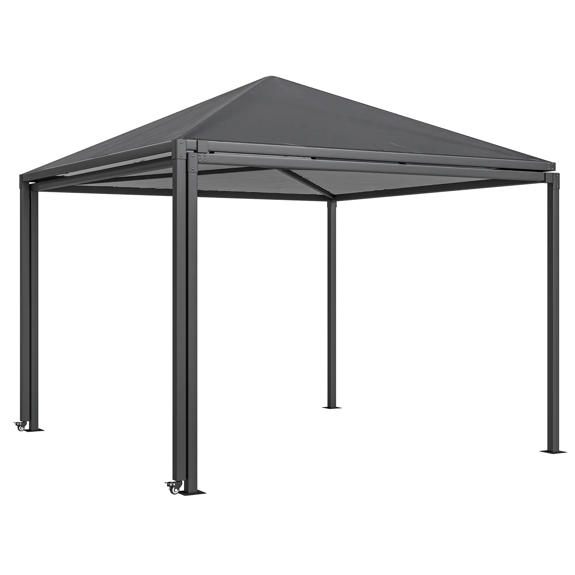 Extendable Metal Hard Top Gazebo with Wheels, UPF30+