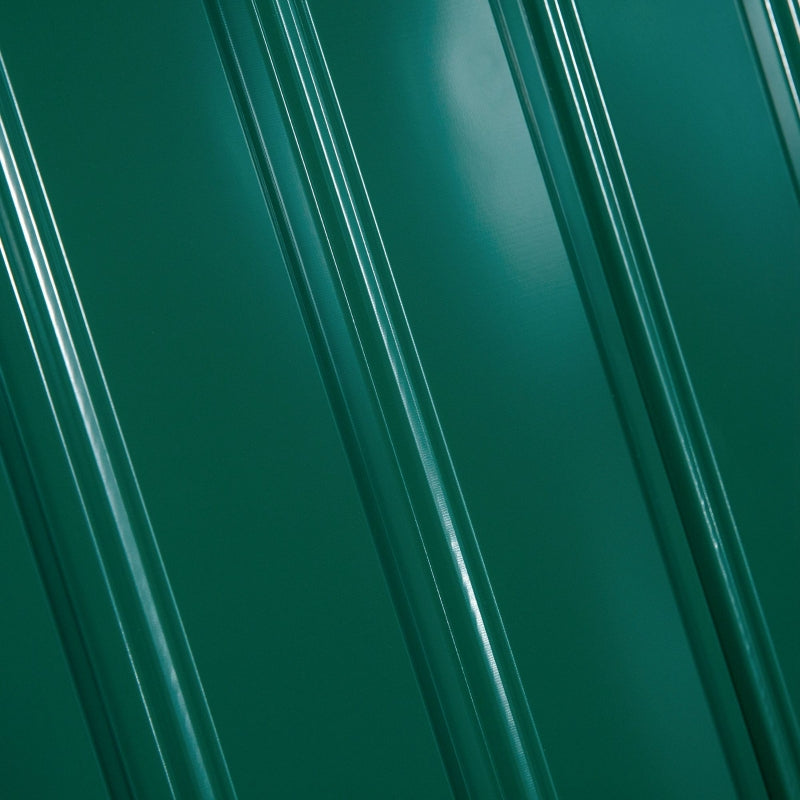 12.5ft x 11.1ft Large Green Metal Shed With Doors