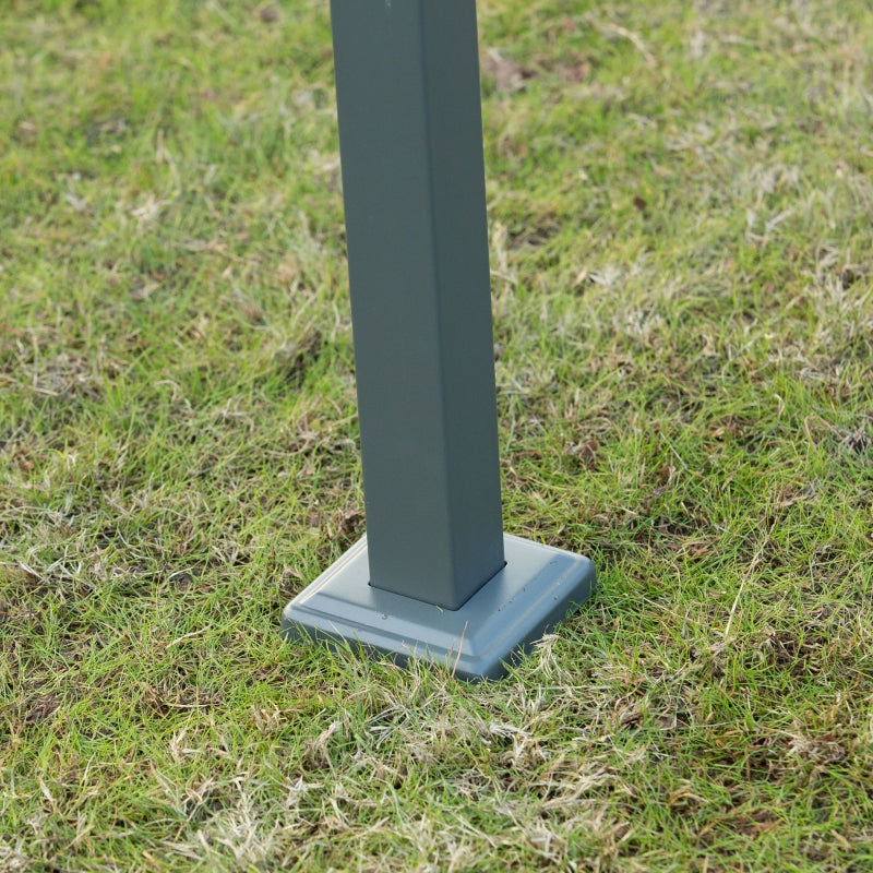 3m x 2m Grey Metal Pergola