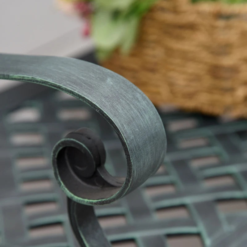 Verdigris 2-Seater Cast Aluminium Garden Bench