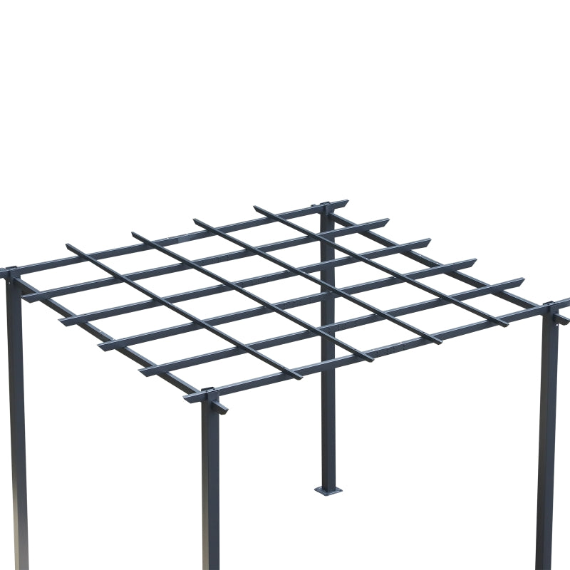 Metal Gazebo With Trellis Sides 3m x 3m
