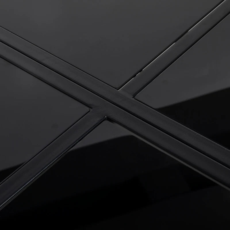 5-Piece Light Grey Metal Dining Set with Folding Back Chairs - Outdoor Patio Furniture