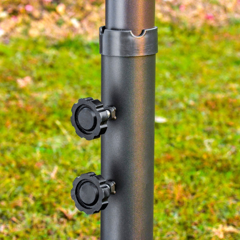 Double-sided Wine Red Sun Umbrella Canopy - 4.6M Crank Shade