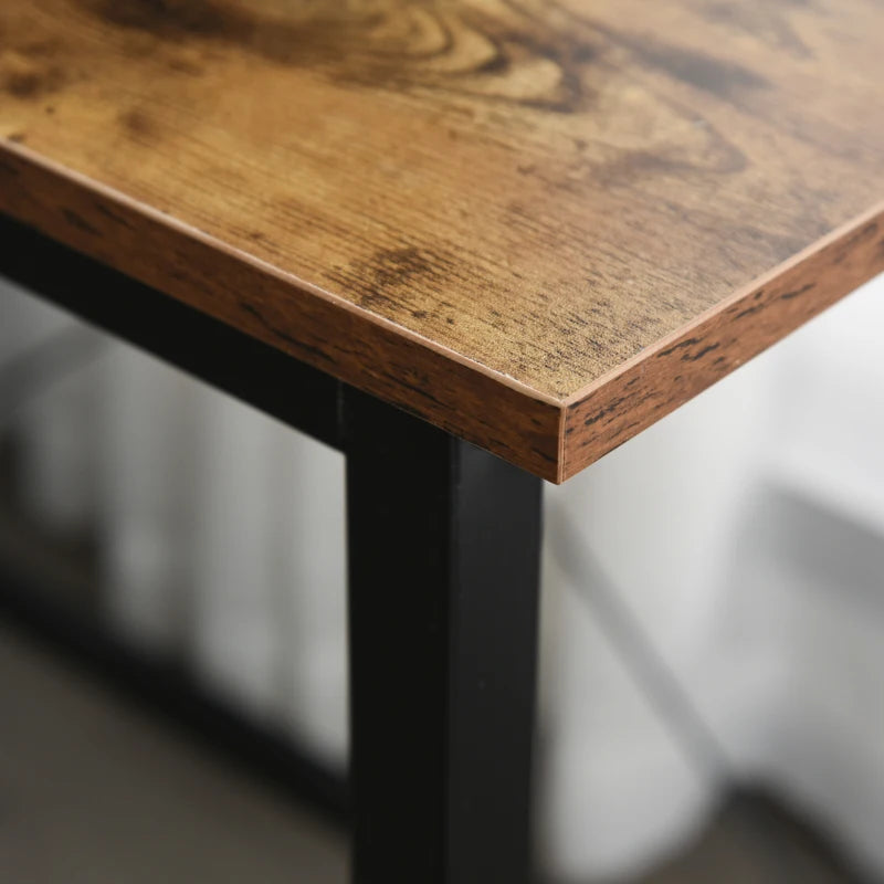 Rustic Brown L-Shaped Gaming Desk - 150x150 cm Corner Computer Desk for Home Office & Study