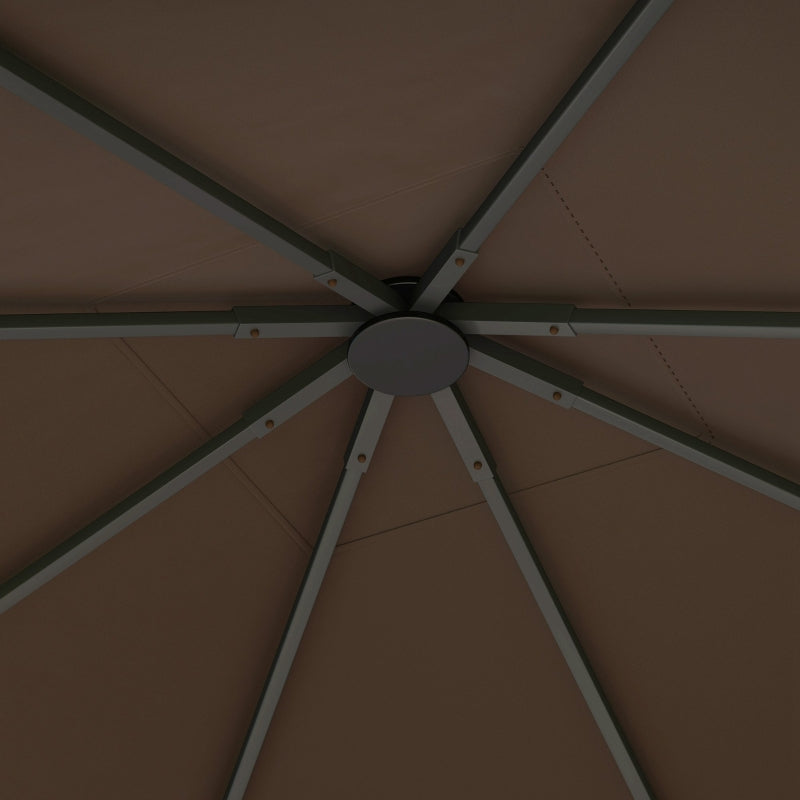 Brown 3x3m Gazebo Canopy Replacement Cover