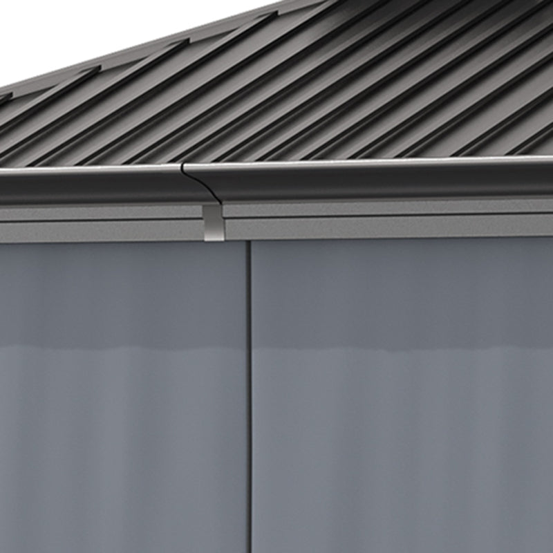 Grey 3m x 3.7m Hardtop Gazebo