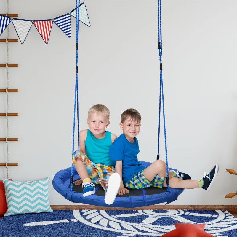 Blue Kid Nest Swing Seat 40 Inch for Outdoor and Indoor