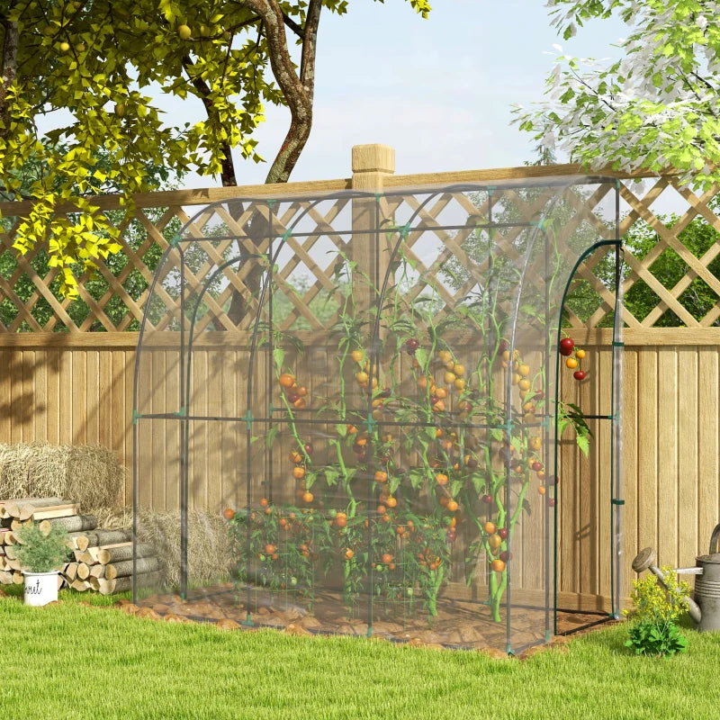 214cm x 118cm Lean To Greenhouse - Zippered