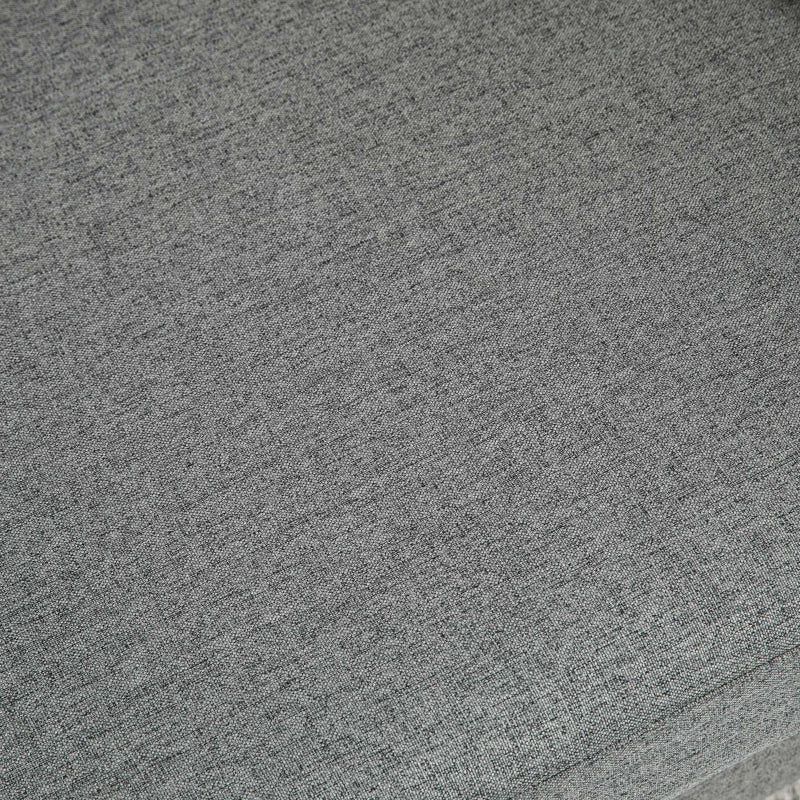 Modern Compact Loveseat Sofa for Living Room with Wooden Legs and Armrests in Grey