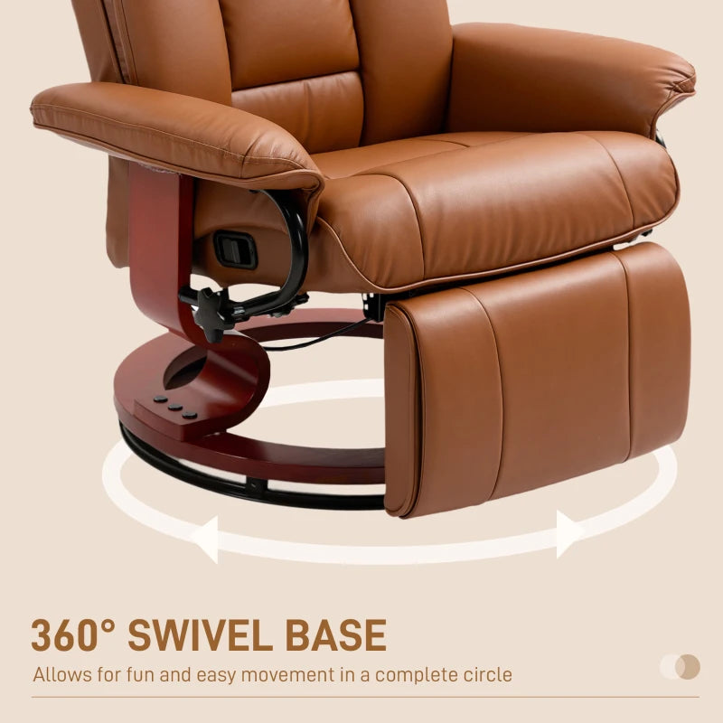 Brown Faux Leather Recliner Chair for Ultimate Comfort and Style in Your Living Room