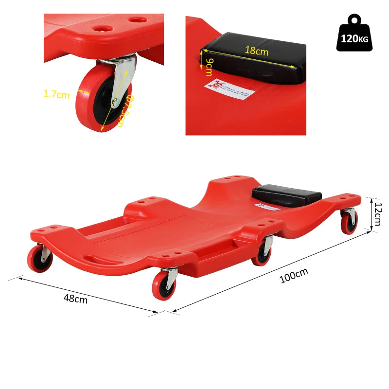 Padded Rolling Mechanic Creeper for Garage Repairs