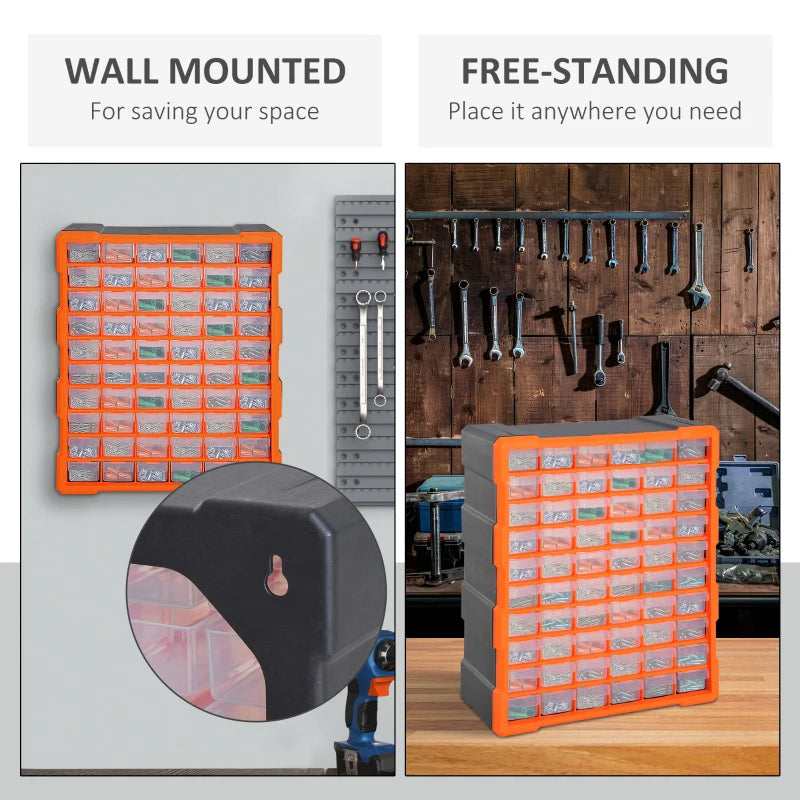 60 Drawer Wall Mount Storage Cabinet for Tools