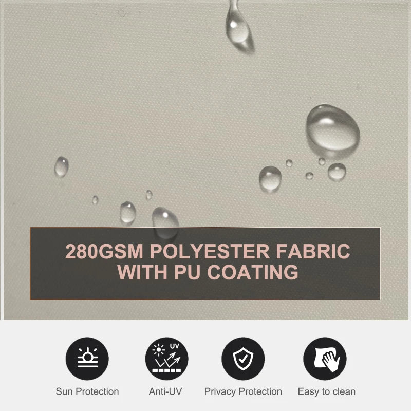 Cream White 6m x 2m Retractable Side Awning