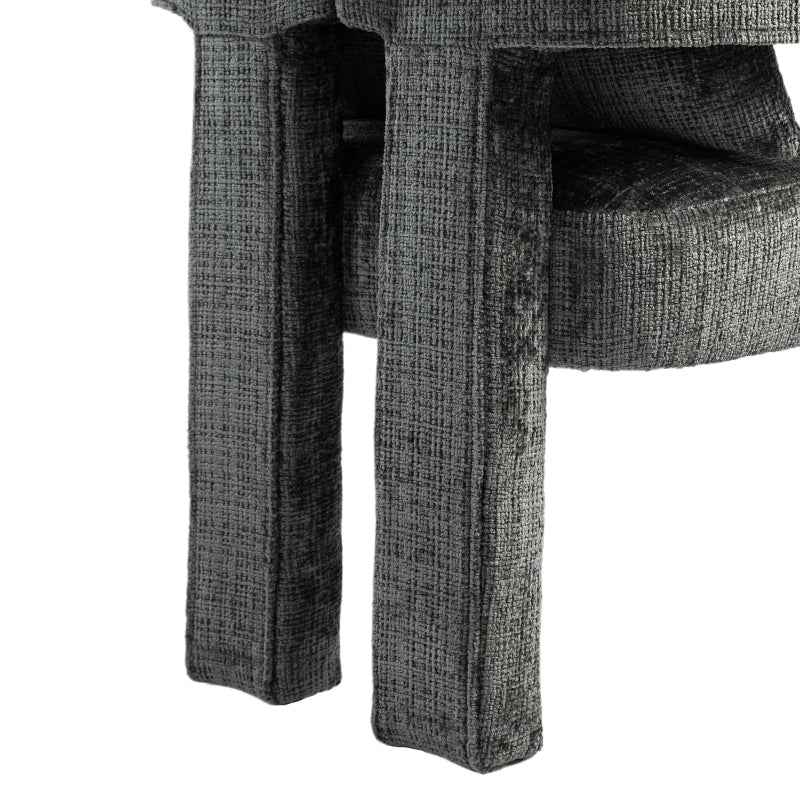 Set of 2 Modern Sofa Chairs with Hollow Armrest Design, Cushions and Pillows, Dark Grey, 60x44x65 cm