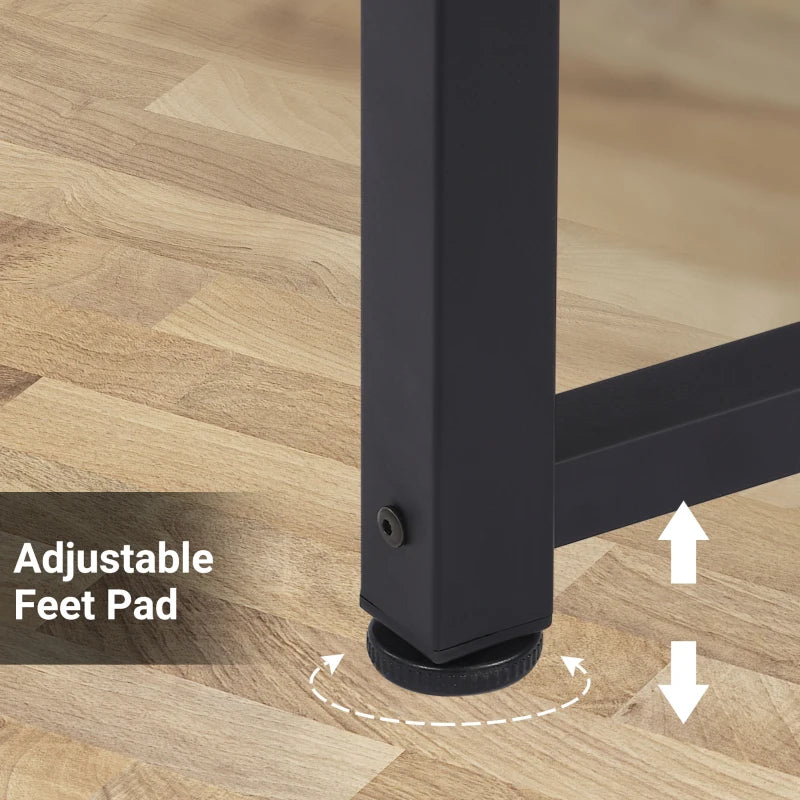 Modern Black Computer Desk - 120x60cm Writing Table Workstation for Home Office & Study, Easy Assembly, Sturdy Metal Frame