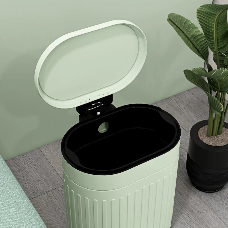 Light Green 20L Metal Kitchen Bin with Soft-Close Lid - Stylish & Durable Waste Container for Home & Office