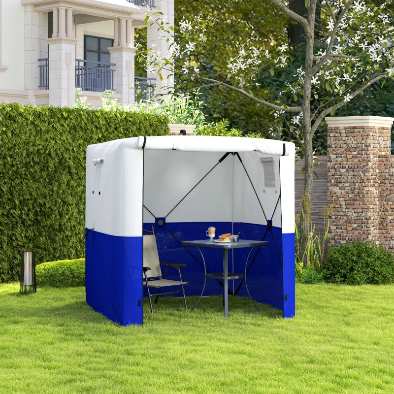 2x2m Dark Blue Pop-Up Gazebo with Accessories - Portable Outdoor Canopy