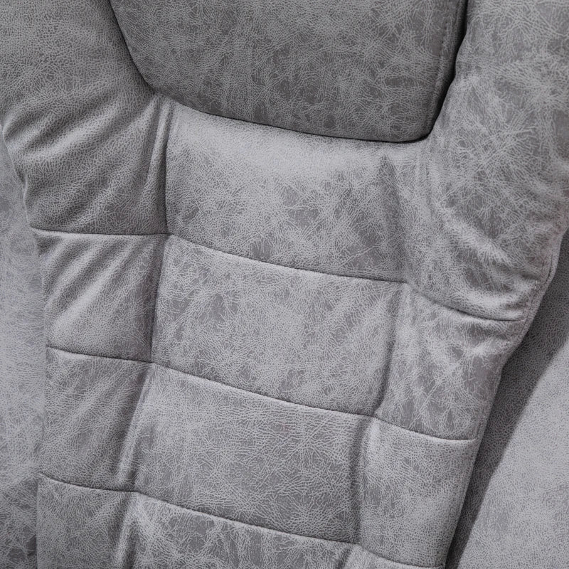 Vinsetto Heated Vibration Massage Executive Office Chair - Adjustable Ergonomic High Back Recliner with Footrest - Grey