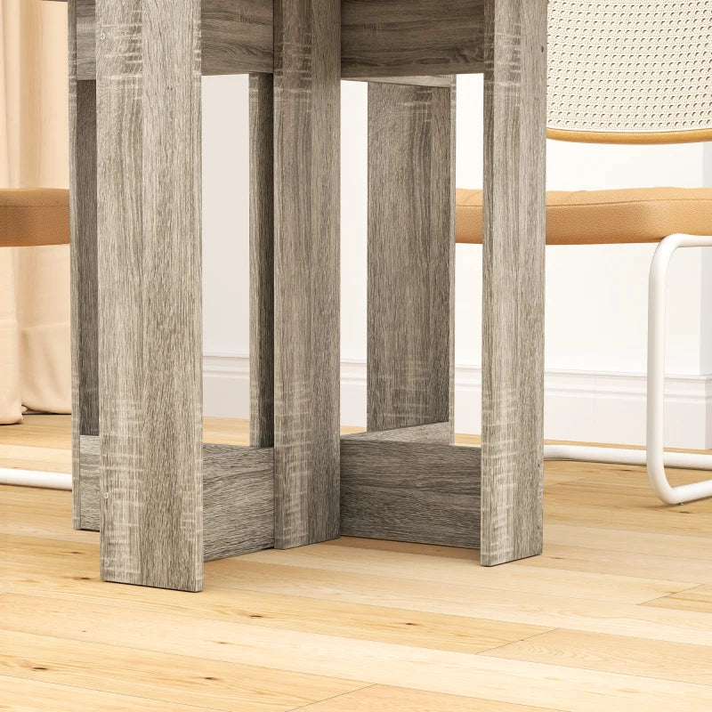 Space-Saving Drop Leaf Folding Dining Table for Small Spaces - Stylish Grey Kitchen & Dining Room Furniture