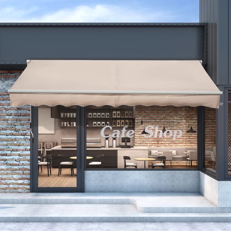 Beige 4m x 2.5m Manual Awning