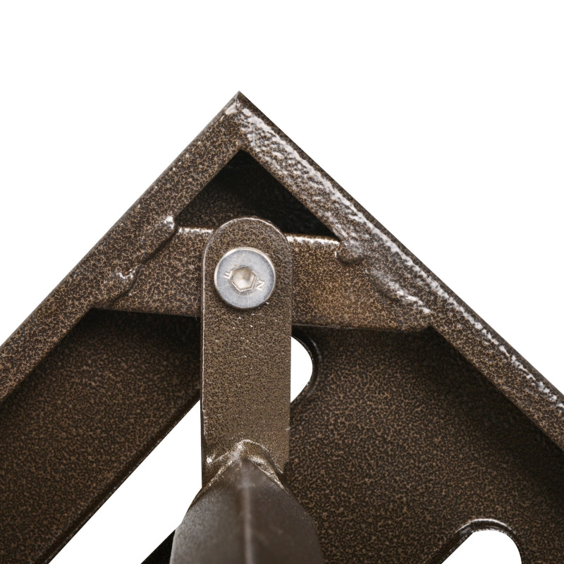 Brown Rattan Wicker Patio Coffee Table with Umbrella Hole for Garden